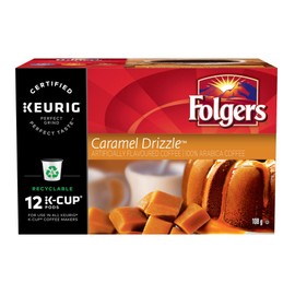Folgers Caramel Drizzle Flavoured K-Cup Coffee Pods 12 K-Cup Pods