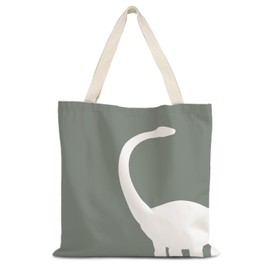 LUVADIAN Canvas Tote Bag Aesthetic, Dinosaur Gifts for Women, Gifts for Dinosaur Lovers, Cute Dinosaur Dino Tote Bags for Women, Reusable Grocery Bags Shopping Bags, 195-YC-FBB