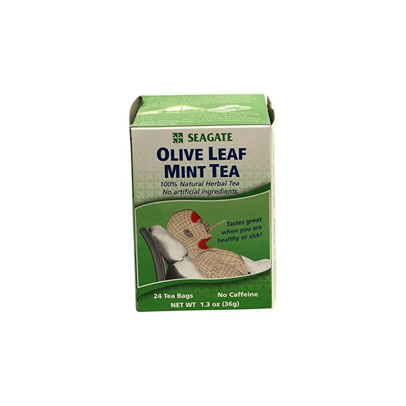 Seagate Products Olive Leaf Herbal Mint Tea 24 Count (pack