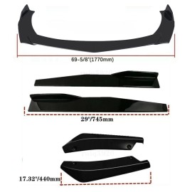 For Infiniti QX80 Q60 Front Rear Bumper Lip Spoiler Splitter Body Kit Side Skirt