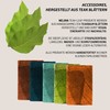 NELUHA Notebook A5 Blank Refillable Teak Leaves Vegan Sustainable Leather