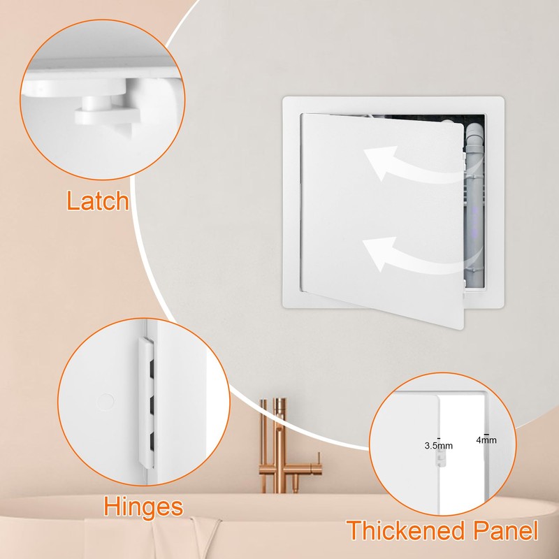 Suteck 18 x 18 Inch White Access Doors, Reinforced Hinged