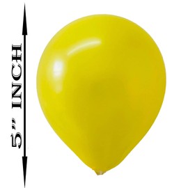 5" Latex Vibrant Black & Yellow Colour Combination Plain Balloons For Party Decorations Valentines Day Pack of 30