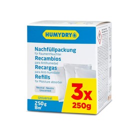 HUMYDRY - Moisture Absorber Refill Pack, 3 x 250 g