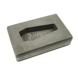 4 oz Coffin/Casket Shape Gold High Density Graphite Mold 2oz Silver Bar-Made in The USA