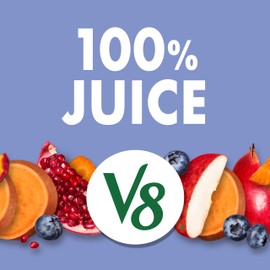 V8 Blissfully Berry 100% Fruit and Vegetable Juice, 8 fl oz Can (6 Pack)