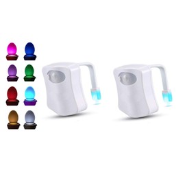 Toilet Night Light, Motion Sensor LED Night Lights,Two Modes with 8 Colors Changing Toilet Bowl Night Light for Bathroom Washroom, Fits Any Toilet Size (Pack of 2)