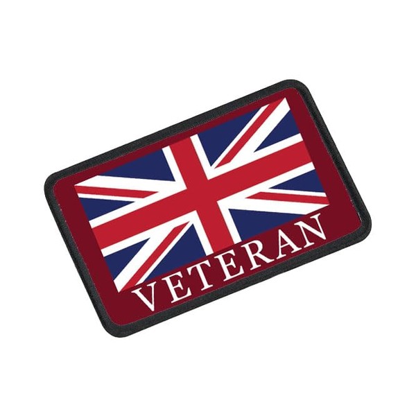 Union Jack Veteran Military Motif Patch – Embroidered British Flag