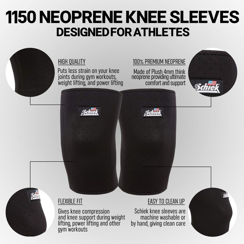 Schiek Sports Model 1150 Neoprene Knee Sleeves - Knee Brace