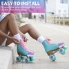 Lrtzizy 4Pcs Skate Toe Guards Vegan Faux PVC Roller Skate
