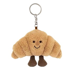 YCWSSB Plush Pretzel Keyring, Cute Cuddly Key Chain for Women & Children, Cute Bag Pendant, Backpack Charm, Funny Gift for Christmas & Birthday, 1
