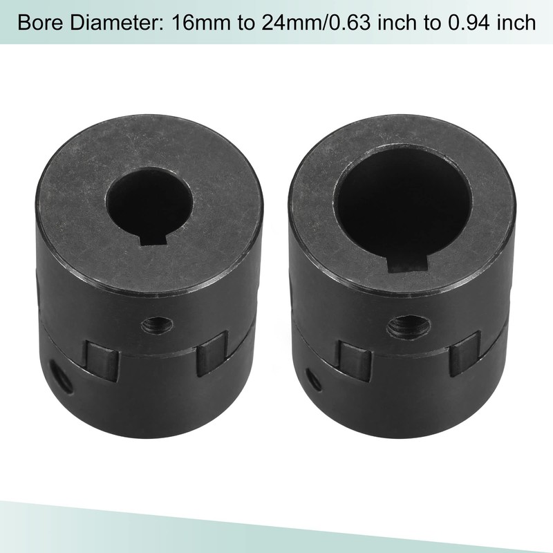 sourcing map Flexible Clutch Shaft 16mm to 24mm 51mm x