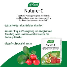 A.Vogel Vitamin C Tablets, 40 Lozenges, Natural Vitamin C, Vegan, Plant-Based, Supports Normal Function of the Immune System, Helps Reduce Fatigue