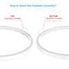 5 Pack Rubber Gaskets Replacement Seal White O-Ring for Nutri