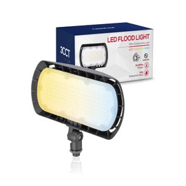 LEONLITE 90W/70W/50W LED Flood Light Outdoor, Adjustable Flood Lighting with Knuckle, 5000K/4000K/3000K Selectable, UL&DLC Listed, 120-277V, Commercial Security Light for Yard, Garage, IP65 Waterproof