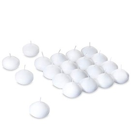 SPAAS Floating Candles | Set of 20 White Floating Candles for Centerpieces at Party, Pool, Holiday, and Wedding Decor | Unscented Long Burning, 4.5+ Hours