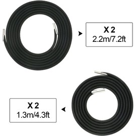 SHSHbuy Elastic Band for Deck Chair, Pack of 4 Rubber Cord for Relax Deck Chair, Replacement Cords for Zero Gravity Chair, Rubber Cord for Sun Lounger, Replacement Rubber Cord for Garden Chair,