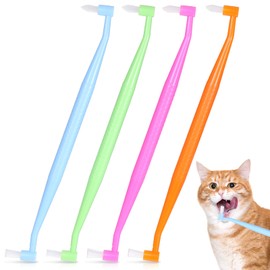 Zyghjort 4 PCS Gum End Tuft Toothbrush, Two in One Double-Ended Orthodontic Toothbrush for Braces Interspace Proxy Brush Detail Cleaning Brush Dental Tools with Soft Gap Small Head for Tooth