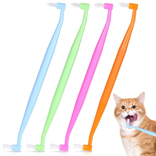 Zyghjort 4 PCS Gum End Tuft Toothbrush, Two in One