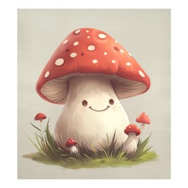 Cute Mushrooms Dishwasher Cover Magnet Decor,23x26inch Large Metal Dishwasher Front Door, Reusable Decal for Kitchen Dishwasher Decal for Home Decor Washing Machine Refrigerator