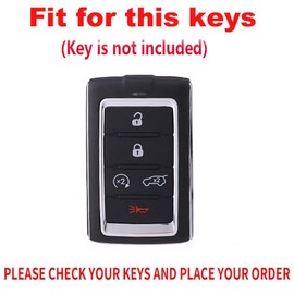 TECART Key Fob Cover with Keychain Fit For Jeep Grand Cherokee L Gladiator Wagoneer Grand Wagoneer Leather Key Shell, Brown