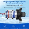 Etespie Automatic-Demand Diaphragm Pump 2088-343-135, 12V DC, 3.0 GPM With