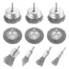 MIVITOOM 10-Piece Drill Brush Set - Metal Wire Wheel &
