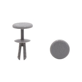 sourcing map Plastic Rivets 6 mm Dmr Push Type Mounting Clips Door Bumper Fastener for Car Grey Pack of 100