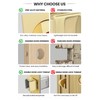 goldenwarm Brushed Gold Square Pocket Door Lock with Indicator, Pocket