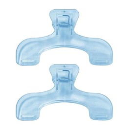 ZAAWUUT 2 Pieces Book Page Clips for Reading,Portable Page Opener Holder Bookmark Clip for Fixing Sheet Music Maps Recipes (Translucent Blue)