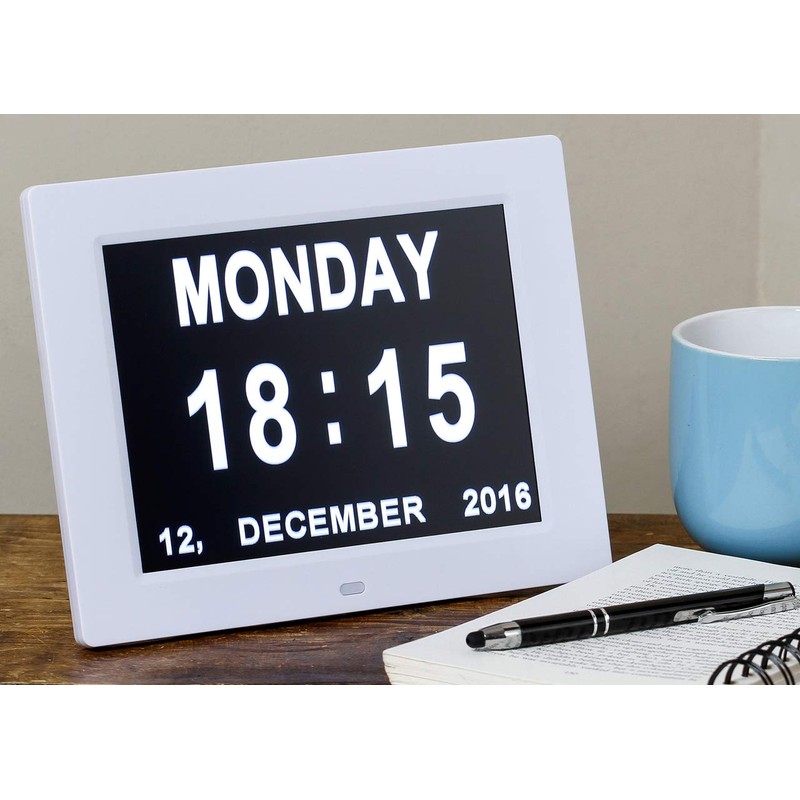 Ravencourt Living 2 in 1 Dementia Day Clock, High Resolution