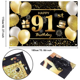 IMISI 91st Birthday Banner & Decorations for Party