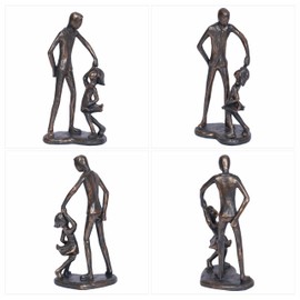 Dad Gifts from Daughter Imitation Cast Iron Sculpture Girl Dad Dancing Status Father Daughter Figurine Decoration for Fathers Day Wedding Memorial Gifts for Dad Statue for New Dad Stepdad Husband