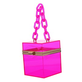 BESPORTBLE 1pc Acrylic Jelly Shoulder Bag Square Female Pouch Travel Shopping Fashion