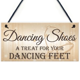 RED OCEAN Dancing Shoes Treat Feet Hanging Wedding Plaque Fun Gift Cute Decoration Sign