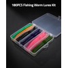 CVLIFE Wacky Worm Kit 180PCS Wacky Rig Kit for Bass