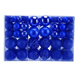 100pcs Christmas Ball Ornaments Shatterproof Hanging Balls for Christmas Tree Party DecorationBlue