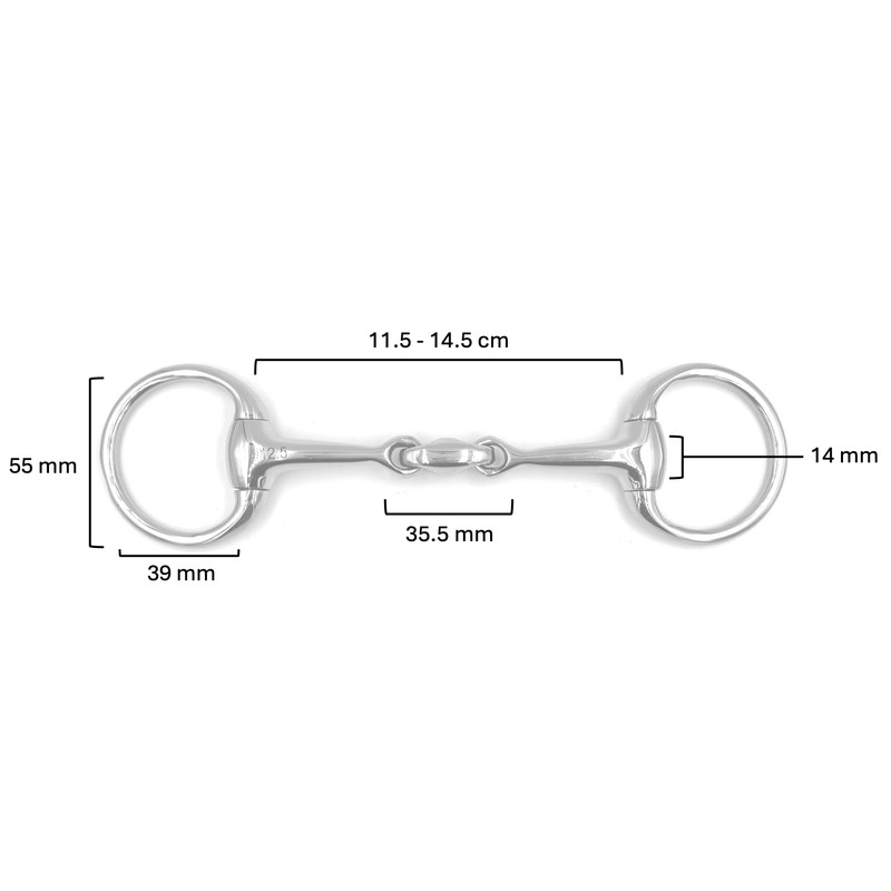 Equine Smile ES0123 Olive Head Bit Simple Broken Stainless Steel