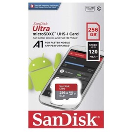 SanDisk 256GB Ultra MicroSD Card for Lenovo Tablet Works with M10 Plus, Tab M10, M8, Tab M8 HD (SDSQUA4-256G-GN6MN) Class 10 Bundle with (1) Everything But Stromboli SD & Micro SDXC Memory Card Reader