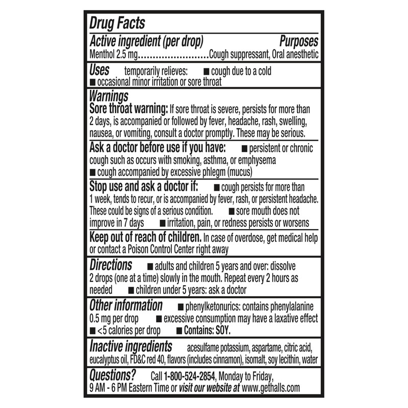Halls Minis Watermelon Flavor Sugar Free Cough Drops, 48 Drops
