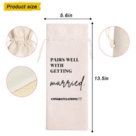 Maydvdv Wedding Wine Bag|Engagement Gift|Engagement Gift for Couples|Gift for her|Engagement Wine Bag|Bride Gift|Pairs Well with Getting Married(11MA10)