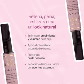 Gel Para Cejas Teia Cosméticos Con Cacao Orgánico Estilizador De Ingredientes Naturales Color Café Obscuro