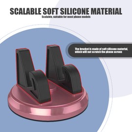 GKmow 1 PC Car Dashboard Cell Phone Holder, Phone Fixing Device, 360 Degree Rotating Navigation Bracket, Automobile Interior Products, Universal for Most Cars, SUVs and Vans (Rose Gold)