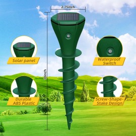 Unbranded Paddsun Solar Powered Outdoor Groundhog Mole Repellent Screw, 2 Count