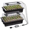 Patigrow 80-Cell Self-Watering Seed Starter Tray with Grow Light, Seed