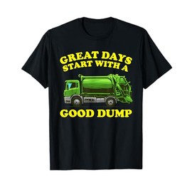 Funny Garbage Truck Design Kids Men Women Dump Trash Trucks T-Shirt