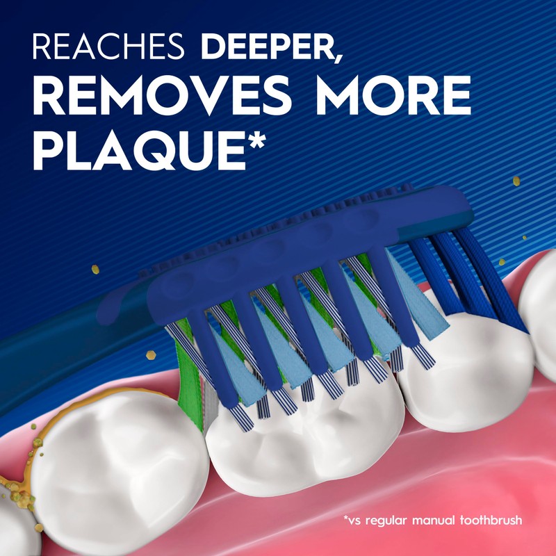 Oral-B Pro Clean Cross Action Toothbrushes, Deep Plaque Removal, 6