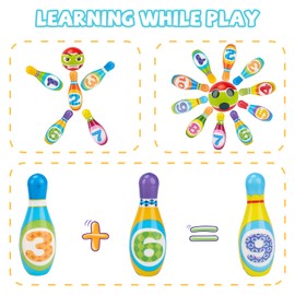 Toys for 3 4 5 6 Year Old Kids: Outdoor Toys Games for Kids Age 3-6 Early Educational Toys Birthday Presents for 3 4 5 Year Old Boys Girls Gift Bowling Ball Games Party for Boys Girls Age 4 5 6