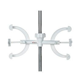 Burette Clamp - Double - Fits 10mm or 12.5mm Rods - Polypropylene Plastic