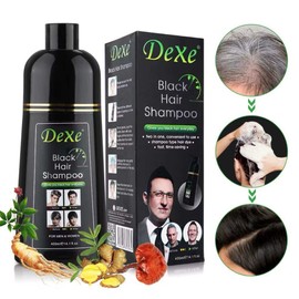 DEXE Black Hair Shampoo 400ML Instant Hair Blackening Hair Dye Syampoo Pewarna Rambut muhi
